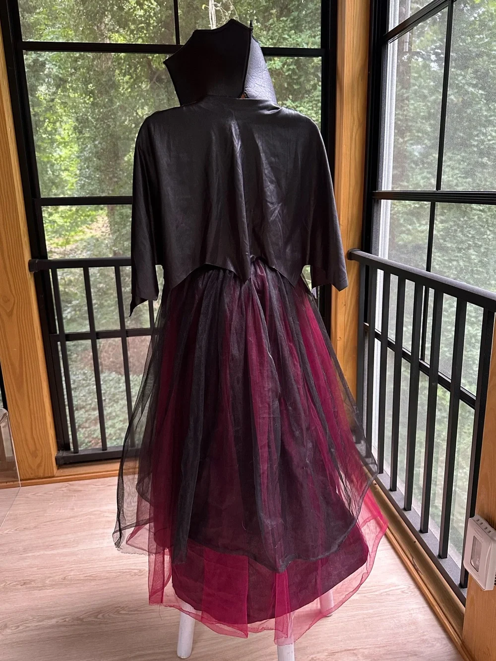 Gothic Evil Queen | Dracula’s Darling Sequined High Collar Tulle Costume Gown